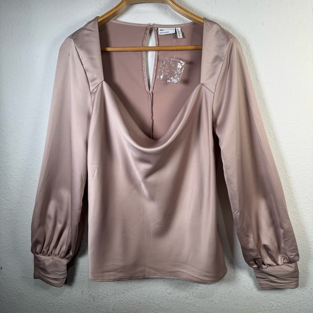 ASOS Curve Blush Satin Top size 12
